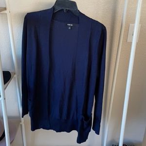 Navy blue cardigan sweater